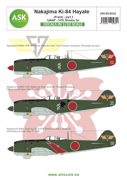 Nakajima Ki84 Hayate ( Frank) Part 2 '57th Shinbu Tai" 200-D32052