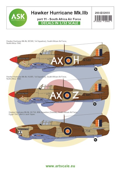 Hawker Hurricane MKIIb Part 11 (South African Air Force) 200-D32055
