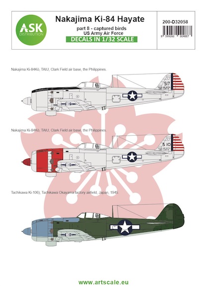 Nakajima Ki84 Hayate (Frank) part 8 (Captured by the US Army Air Force)  200-D32058