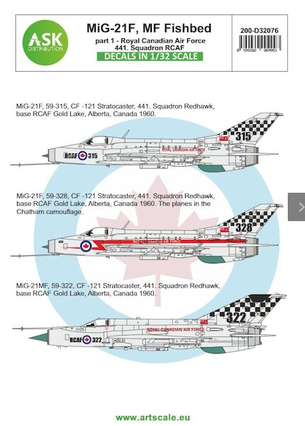 Mikoyan MiG21F, Mig21MF Fishbed Part 1 (441sq RCAF)  200-D32076