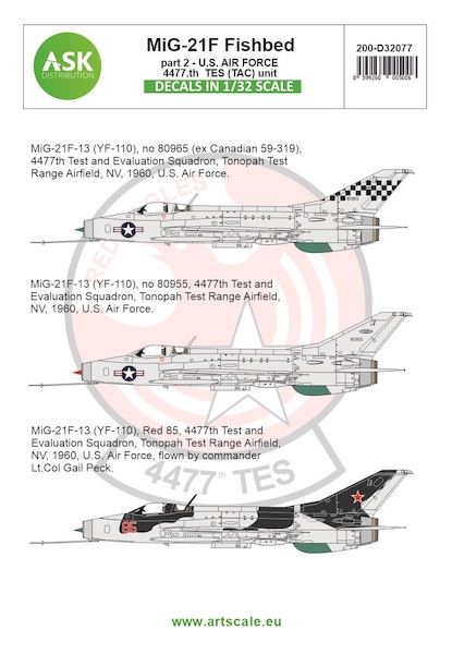 Mikoyan MiG21F Fishbed Part 2 (USAF 4477thYTest(TAC))  200-D32077