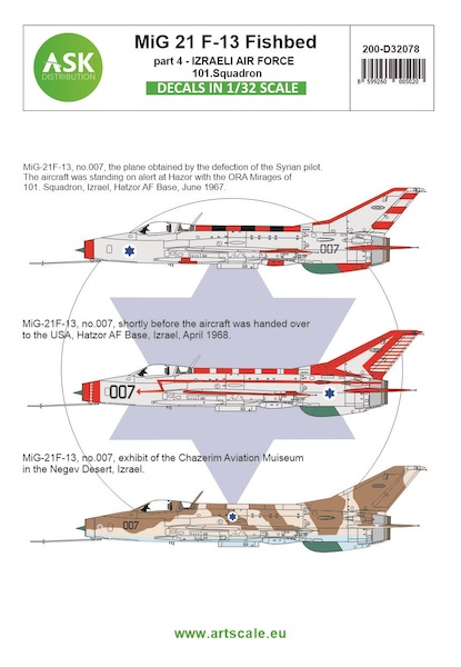 Mikoyan MiG21F-13 Fishbed Part 3 (Israeli AF 101sq)  200-D32078