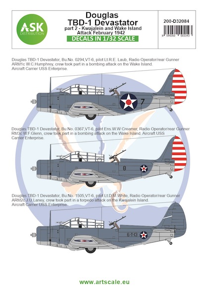 Douglas TBD-1 Devastator Part 2 - Kwajalein and Wake Island Attacks February 1942 200-D32084
