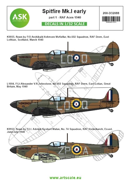 Spitfire MK1 (Early) Part 1 - "The Few" RAF Aces 1940 200-D32088