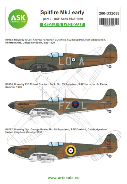 Spitfire MK1 (Early) Part 2 - RAF Aces 1938-1939  200-D32089