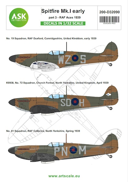 Spitfire MK1 (Early) Part 3 - RAF Aces 1939  200-D32090