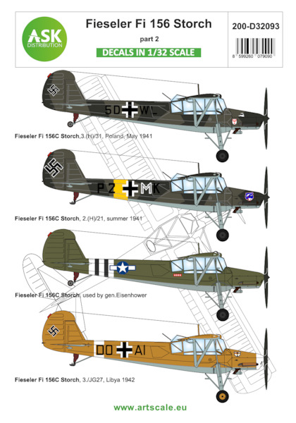 Fieseler Fi 156C Storch part 2 - gen. Eisenhover and Lybia, East Front 200-D32093