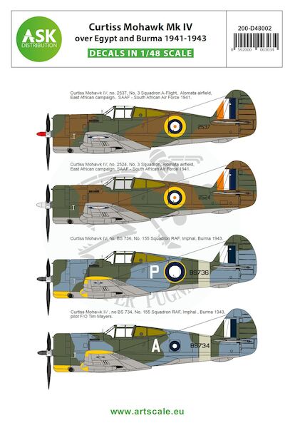 Curtiss Mohawk MKIV over Egypt and Birma 1941-1943) 200-D48002