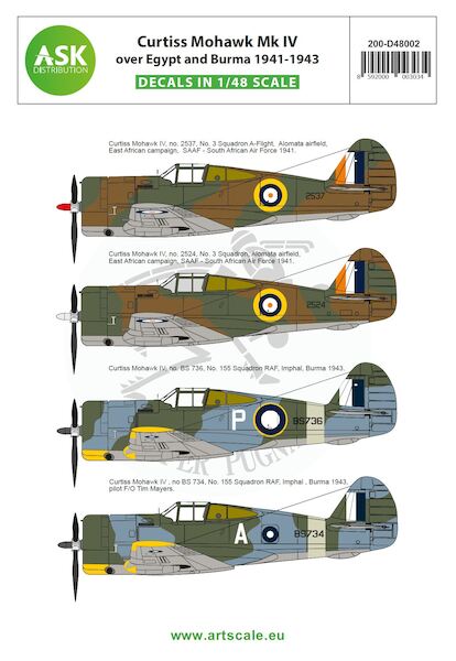 Curtiss Mohawk MKIV over Egypt and Birma 1941-1943)  200-D48002