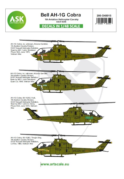Bell AH1G Cobra (1th Aviation Helicopter Cavalry D/227 AHB US Army) 200-D48015