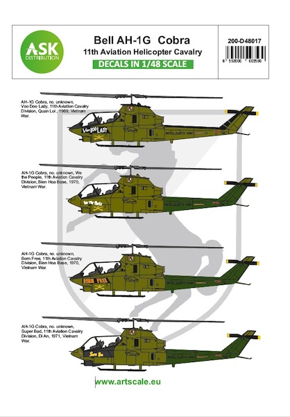 Bell AH1G Cobra (11th Aviation Helicopter Cavalry US Army) 200-D48017
