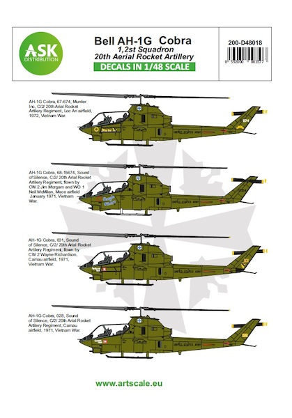 Bell AH1G Cobra (12th Sq 20 Aerial Rocket Artillery, US Army) 200-D48018