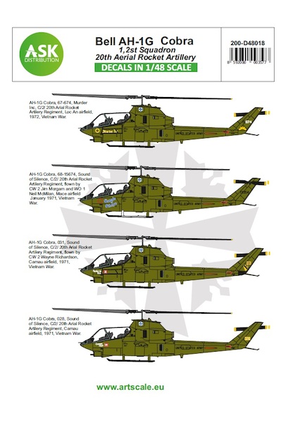 Bell AH1G Cobra (12th Sq  20 Aerial Rocket Artillery, US Army)  200-D48018