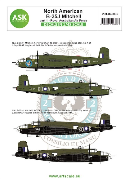 North American B25J Mitchell Part 1 Royal Australian Air Force 200-D48035