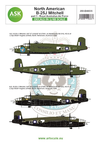 North American B25J Mitchell Part 1 Royal Australian Air Force  200-D48035