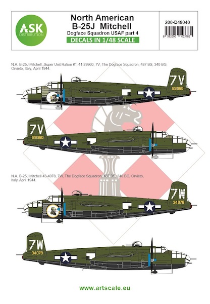 North American B25J Mitchell Part 4 (US Dogface Sq. "Super Unit Ration K", Mediterranean ) 200-D48040