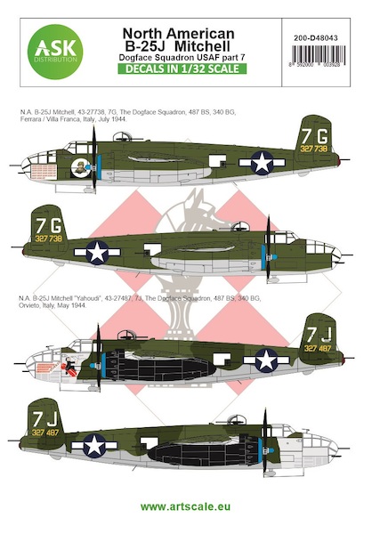North American B25J Mitchell Part 7 200-D48043