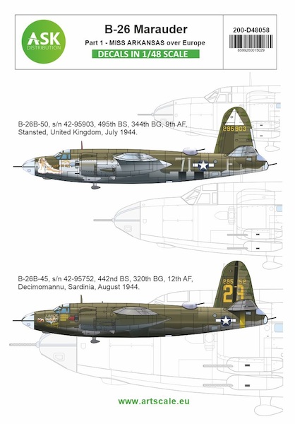 B26 Marauder Part 1 - Miss Arkansas over Europe 200-D48058