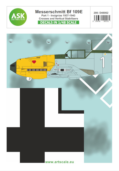 Messerschmitt Bf109E part 1 - insignia 1937-1943 Crosses and vertical stabilizers 200-D48062