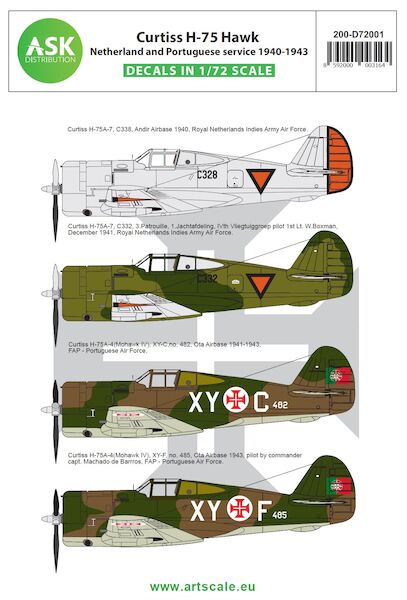 Curtiss H75 Hawk (Netherlands East Indies and Portugese Service 1940-1943) 200-D72001