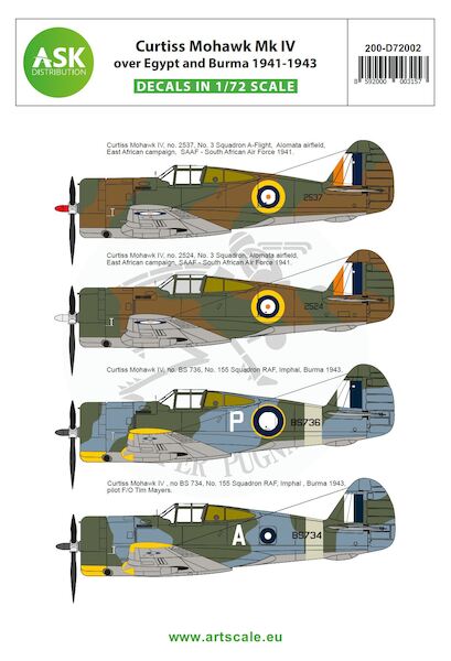 Curtiss Mohawk MKIV over Egypt and Birma 1941-1943) 200-D72002