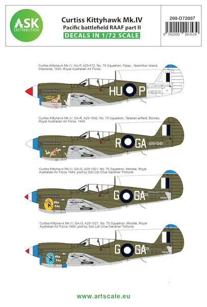 Curtiss P40N Kittyhawk (Pacific Battlefield RAAF part 2)  200-D72007