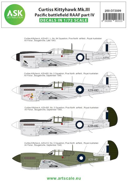 Curtiss P40N Kittyhawk (Pacific Battlefield RAAF part 4)  200-D72009