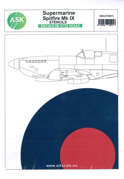 Supermarine Spitfire MKIX Stencils  200-D72011