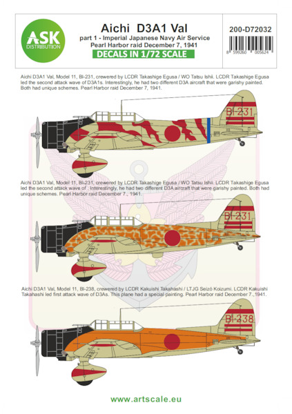 Aichi D3A1 Val part 1 - Pearl harbor raid, 7. December 1941 200-D72032