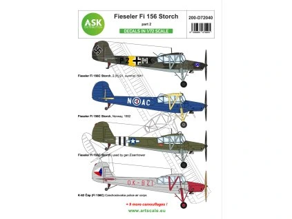 Fieseler Fi156  Storch Part 2 - Around WWII Europe and Foreign services.  200-D72040