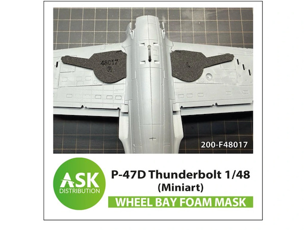 P47D Thunderbolt  Wheelbay Foam Masks (MiniArt)  200-F48017