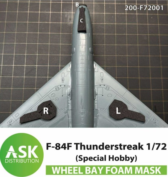 F84F Thunderstreak Wheelbay Foam Masks (Spcial Hobby) 200-F72001