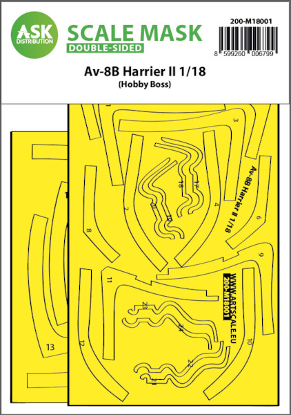 Masking Set AV8B Harrier (Hobby Boss) Double Sided 200-M18001