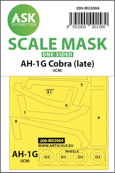 Masking Set Bell AH1G Cobra (Late)  (ICM) Single Sided  200-M32004