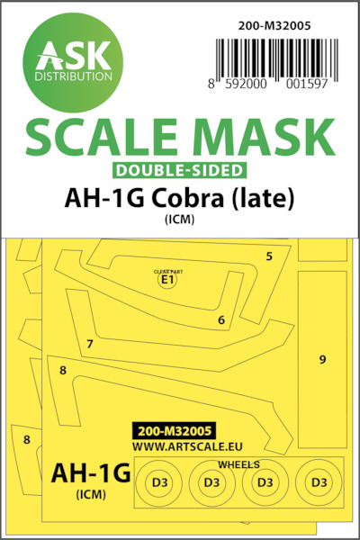 Masking Set Bell AH1G Cobra (Late) (ICM) Double Sided 200-M32005