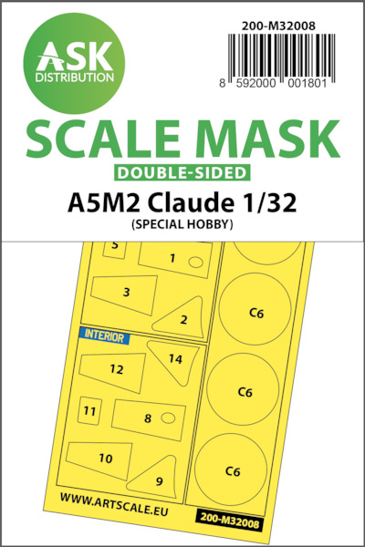 Masking Set A5M2 "Claude" (Special Hobby) Double Sided 200-M32008