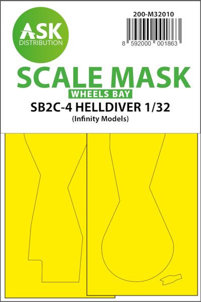 Masking Set SB2C-4 Helldiver Wheelbays (Infinity Models) 200-M32010