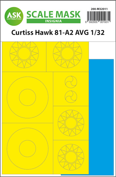 Masking Set Curtiss Hawk 81-A2 AVG Insignia (Great Wall Hobby)  200-M32011