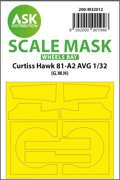 Masking Set Curtiss Hawk 81-A2 AVG Wheel bays (Great Wall Hobby) 200-M32012