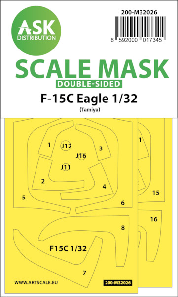 Masking Set F15C Eagle Canopy and wheels (Tamiya) Double Sided 200-M32026