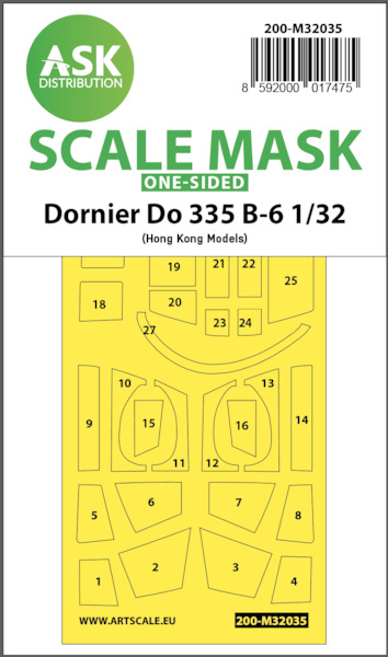 Dornier Do335B-6 Masking set (Hong Kong Models) One sided 200-m32035
