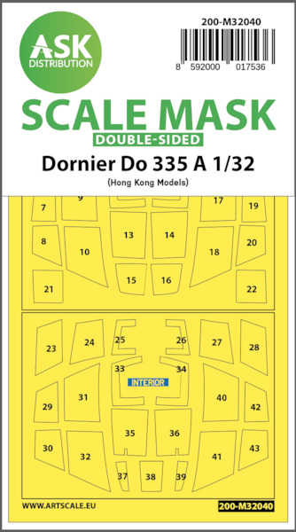 Dornier Do335A Masking set (Hong Kong Models) Double Sided 200-m32040