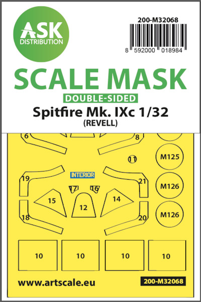 Masking Set Supermarine Spitfire MkIXc (Revell) Double Sided 200-M32068