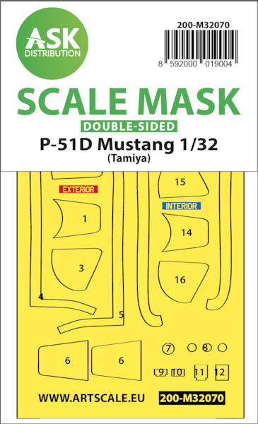Masking Set P51D Mustang (Tamiya) Double Sided  200-M32070