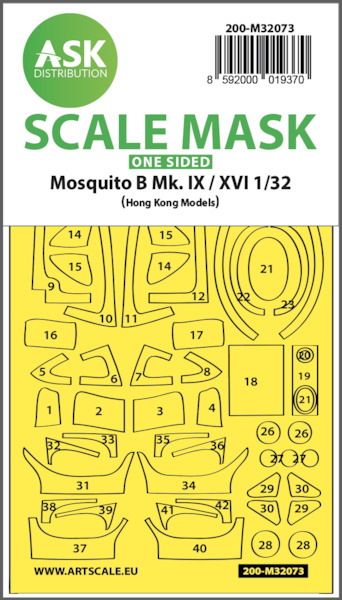 Masking Set Mosquito B. Mk.IX/XVI (Hong Kong Models) Single sided 200-M32073
