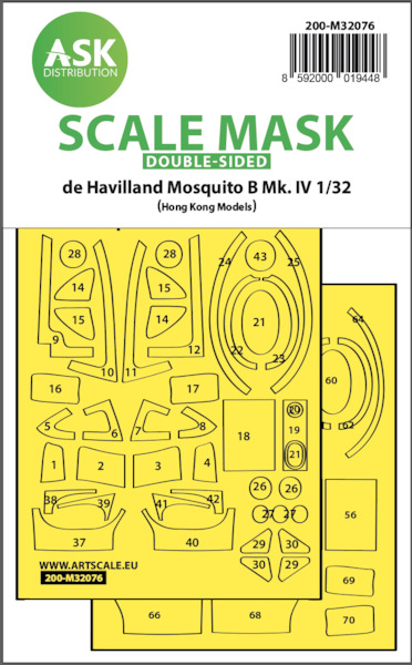 Masking Set Mosquito B. Mk.IV (Hong Kong Models) Double Sided  200-M32076