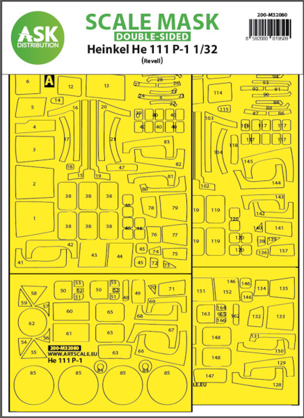 Masking Set Heinkel He111P (Revell) Double sided  200-M32080