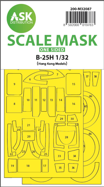 Masking Set B25H Mitchell (Hong Kong Models) Single Sided 200-M32087