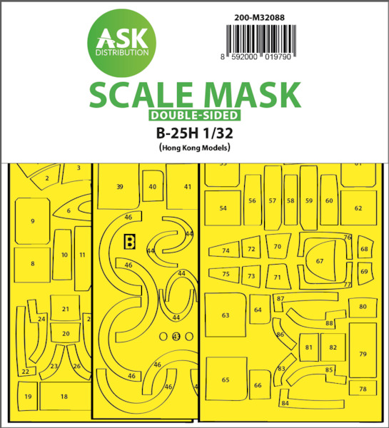 Masking Set B25H Mitchell (Hong Kong Models) Double Sided  200-M32088