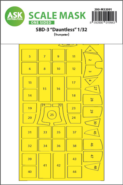 Masking Set SBD-5/A24B Dauntless (Trumpeter) Single sided 200-M32091